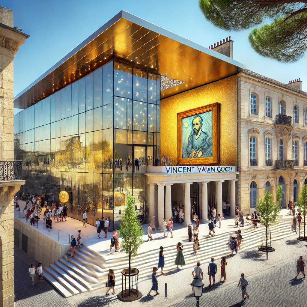 Fondation Vincent van Gogh in Arles, Frankreich, mit ihrer modernen Architektur und künstlerischen Atmosphäre.