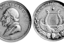 Friedrich Wilhelm Facius nach Entwurf Carl Bertuchs Gedenkmedaille auf Wieland, Silber, 1813