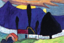 Gabriele Münter, Landschaft mit weißer Mauer, 1910 © Courtesy of Institut für Kulturaustausch, Tübingen/Bildrecht, Wien 2015