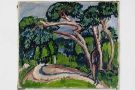 Ernst Ludwig Kirchner, Bäume über Sandweg, 1913 Ernst Ludwig Kirchner, Bäume über Sandweg, 1913