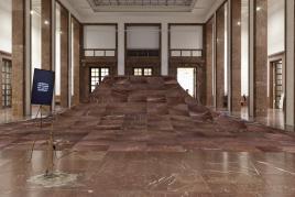 Laure Prouvost DER ÖFFENTLICHKEIT - Von den Freunden Haus der Kunst We would be floating away from the dirty past Installationsansicht /Installation view Haus der Kunst, 2015  Photo: Wilfried Petzi