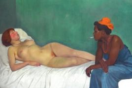 Félix Vallotton: La Blanche et la Noire, 1913, Öl auf Leinwand, 114 x 147 cm, Hahnloser/Jaeggli-Stiftung, Winterthur, Foto: Reto Pedrini, Zürich