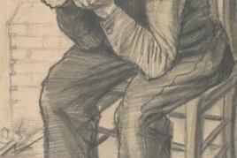 Vincent van Gogh, 'Study for ‘Worn Out’', around 24 November 1882, pencil on paper, 48.8 x approx. 30 cm. (Private collection).