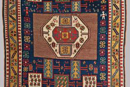 Early Karachov Kazak 203 x 174 cm (6' 8" x 5' 9") Caucasus, mid 19th century