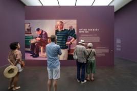 Ausstellungsansicht David Hockney. Moving Focus, Kunstmuseum Luzern, 2022, Foto: Marc Latzel