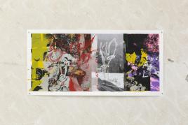 sorry for being not chill (deux Pastis II), silkscreen monoprint on 300g paper, 68 x 33 cm, 2022