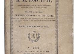 Lettre a M. Dacier, relative a l'alpabet des hiéroglyphes phonétiques DKK 475.000,00