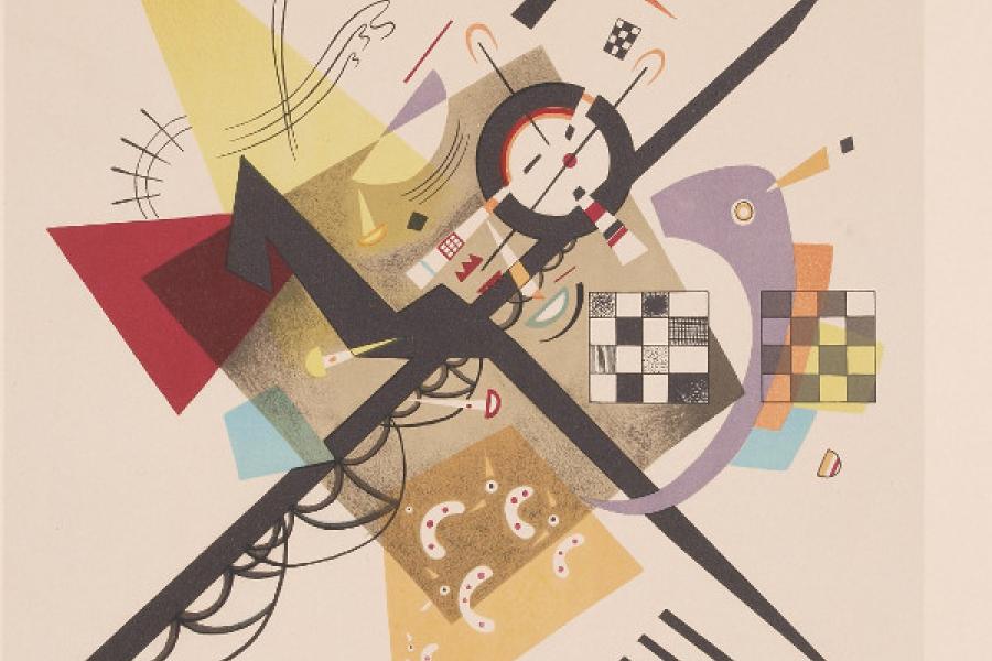 Wasily Kandinsky (1866 – 1944) „Fond  1985) „Dessins Poblanc“, von 1922.