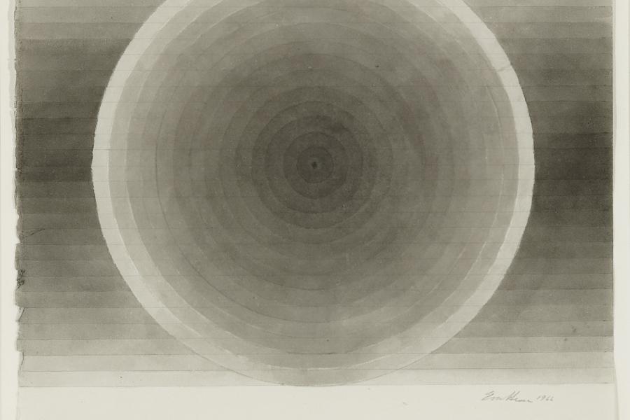 Eva Hesse (1936-1970) No title, 1966 Lavierte Tusche und Bleistift auf Papier / Ink wash and pencil on paper 34,9 x 27,3 cm / 13 ¾ x 10 ¾ inches Private Collection. Courtesy of Anthony Slayter-Ralph © The Estate of Eva Hesse. Courtesy Hauser & Wirth