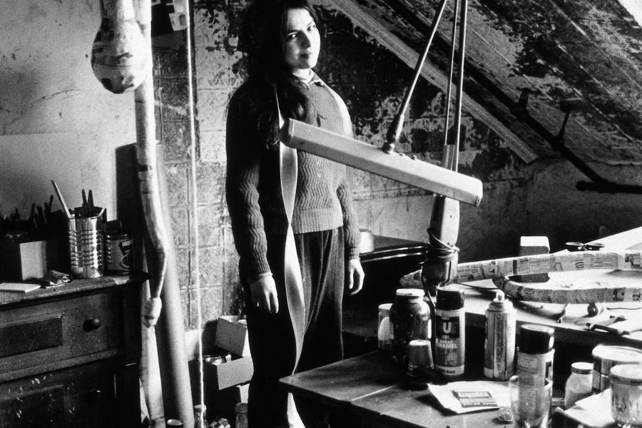 Eva Hesse in her Bowery studio, circa 1966 © The Estate of Eva Hesse. Courtesy Hauser & Wirth