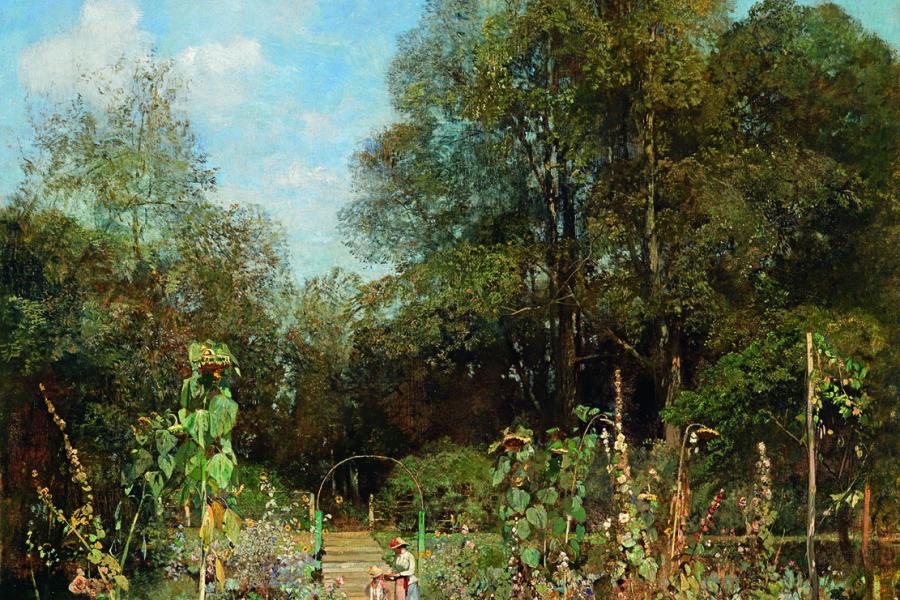 Emil Jakob Schindler (1842 - 1892) Garten in Plankenberg, 1886, Öl/Leinwand, 83,5 x 66,5 cm erzielter Preis € 183.300