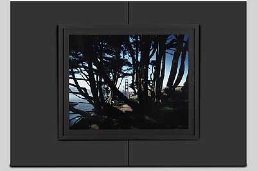 (Jonathan) Anderson & (Edwin) Low, "Golden Gate Bridge", Fotografie auf Aluminium,