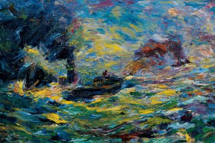 Emil Nolde (1867–1956) Segler im Wind, 1910, Öl auf Leinwand, 94 x 109 cm, Sammlung Rauert in der Hamburger Kunsthalle, © Hamburger Kunsthalle, Photo: Dirk Dunkelberg, Berlin