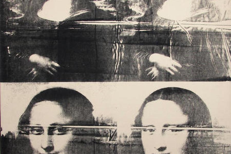 Andy Warhol, Mona Lisa (four times), ca 1979, silkscreen ink on canvas, 127,6x 101,6cm, identification number: 104.091, Galerie Klaus Benden, Köln