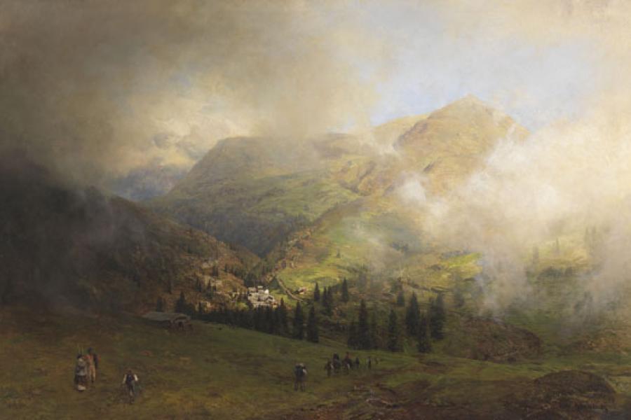 302 OSWALD ACHENBACH Blick auf die Rigi, Um 1864/65. Öl auf Leinwand Schätzpreis: € 30.000