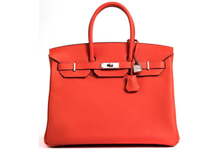 1374 Hermès Birkin Bag 35 cm "Rouge Pivoine"  Ca. 25 x 35 x 18 cm. 2014.  Schätzpreis: € 8.000 - 9.000