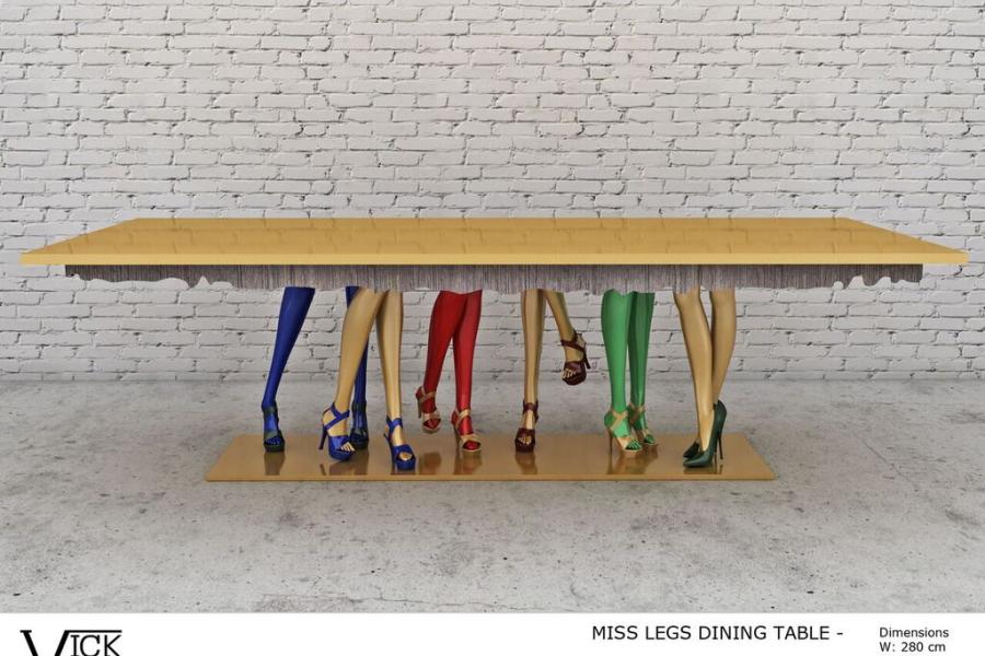 Vick Vanlian Miss Legs Dining Table by Vick Vanlian