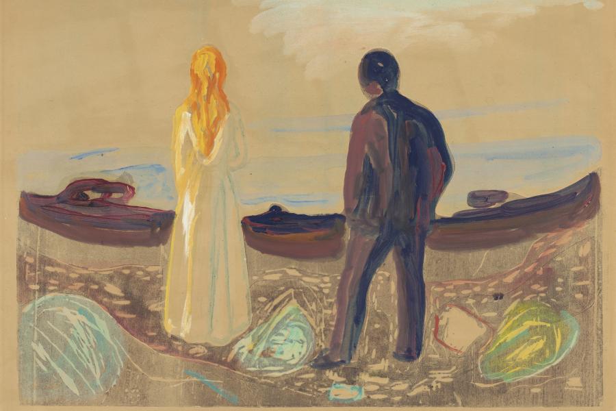 Edvard Munch Zwei Menschen. Die Einsamen, 1899 Privatsammlung Courtesy Galleri K, Oslo © Foto: Courtesy Galleri K, Oslo