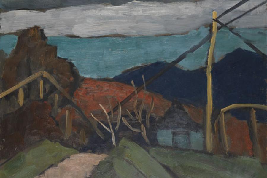 115001325 Gabriele Münter Abend bei Fürstalm, 1931. Öl auf Malpappe Schätzpreis: € 100.000