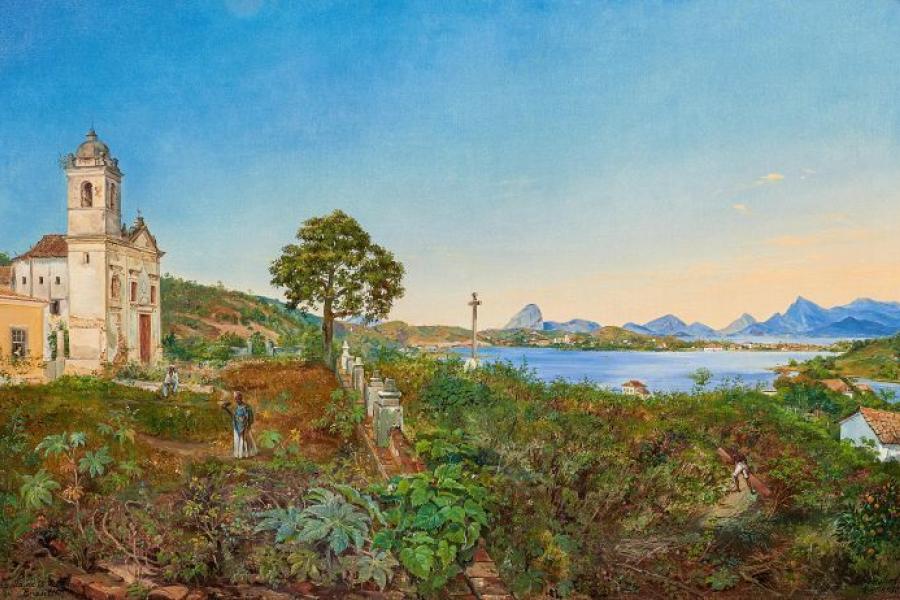 Otto Grashof Brasilianische Landschaft bei Rio de Janeiro Öl auf Leinwand 66 x 100cm Taxe: 45.000 - 60.000 Euro