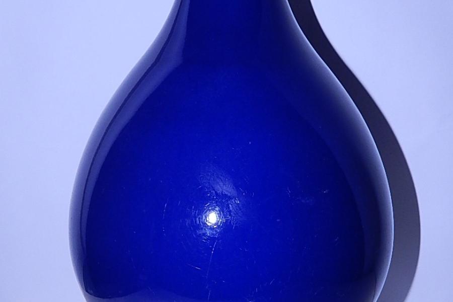 Porzellan-Vase,blaue Lasur Porzellan-Vase,China,H:ca.29,5cm