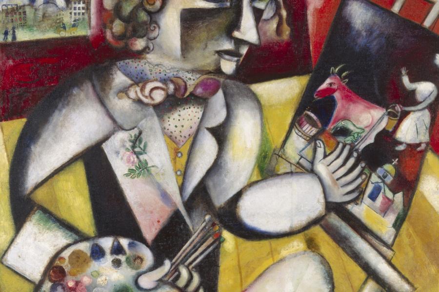 Marc Chagall Selbstportrait mit sieben Fingern, 1912-1913 Amsterdam, Stedelijk Museum