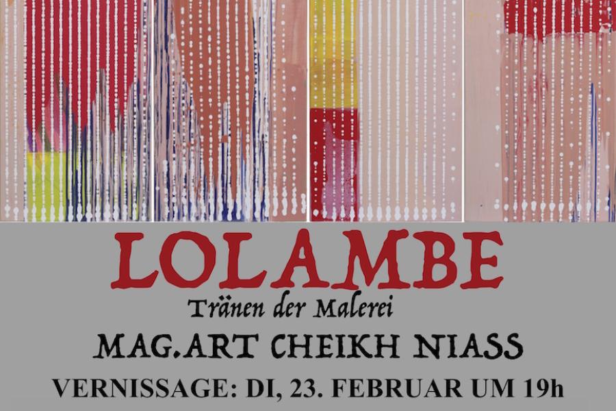 Plakat Ausstellung "Mag.art Cheikh Niass."