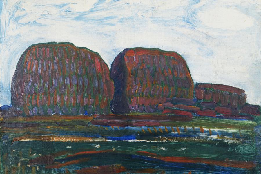 Piet Mondrian (1872 – 1944) "Haystacks III". Öl auf Leinwand, mgr. u.l., 35x45 cm Schätzpreis: CHF 95'000.-, ZUCHLAG: CHF 360'000.-