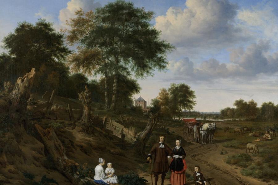 Adriaen van de Velde, Couple in a Landscape, 1667. Rijksmuseum Collection. On loan from Amsterdam City Council (A. van der Hoop bequest)