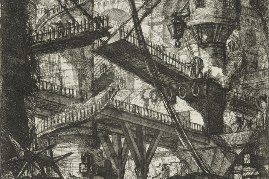 Die Zugbrücke, um 1835 (Erstdruck 1761) Giovanni Battista Piranesi Radierung, 553 x 412 mm (Platte), 835 x 580 mm (Blatt)  © Hamburger Kunsthalle/bpk