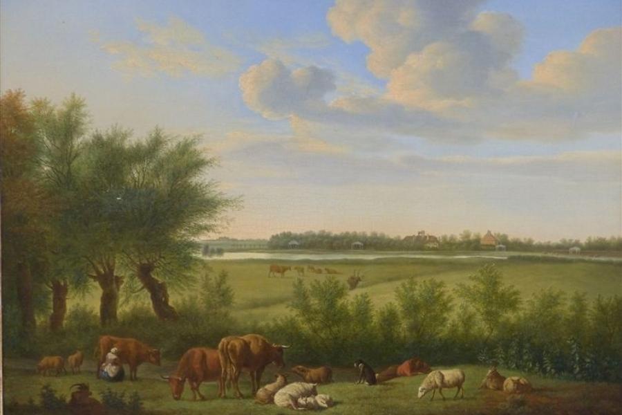 Waldmüller, Ferdinand Georg von 1793 Wien - 1865 Helmstreitmühle, Öl auf Holz, "Weite  Sommerlandschaft", Mindestpreis:	45.000 EUR