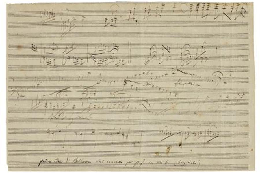 Sketch-leaf by Beethoven for his “Emperor” Concerto sells in London for £377,000