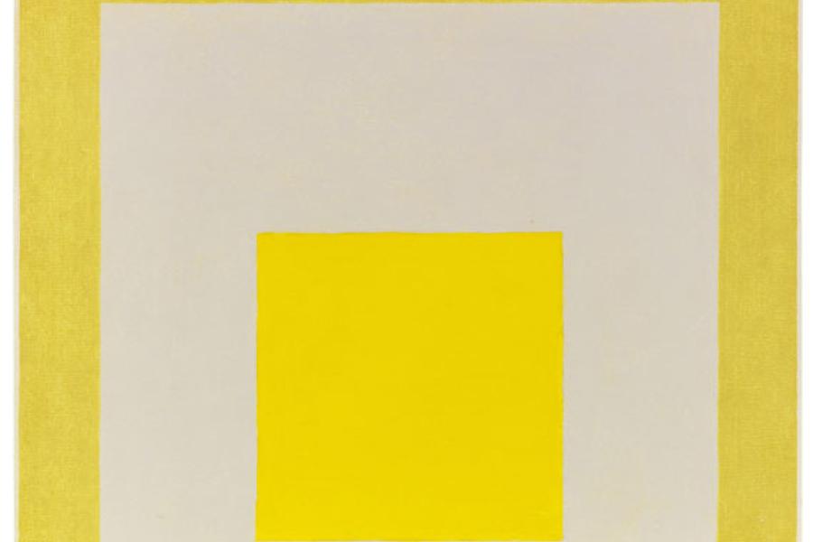 116003772 Josef Albers Study for Homage to the Square: Two Yellows with Silvergray, 1960. Öl auf Hartfaserplatte Schätzpreis: € 180.000