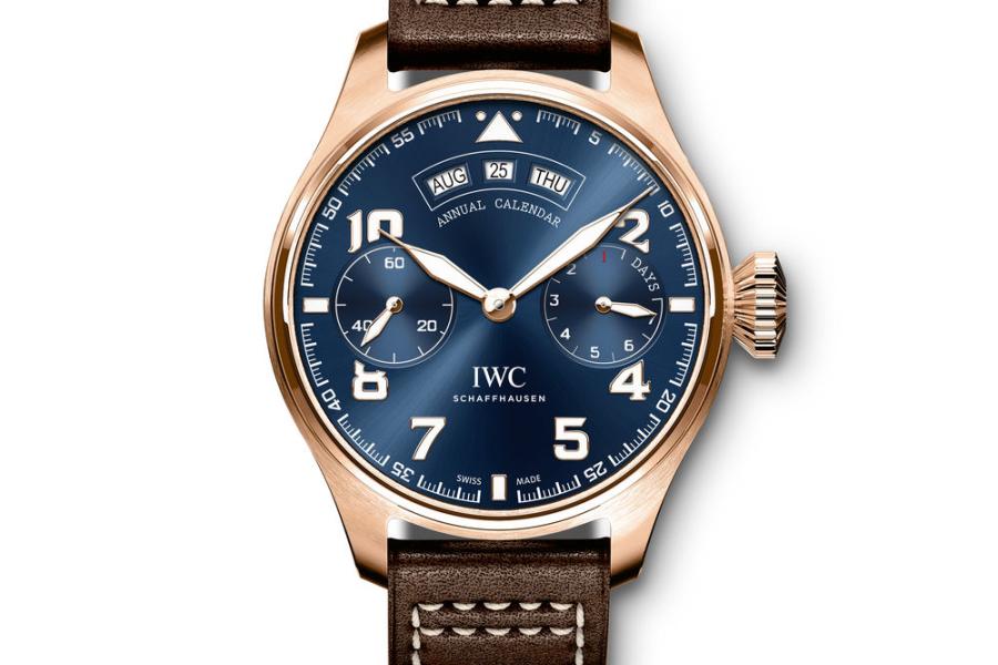 The Big Pilot’s Watch Annual Calendar Edition “Le Petit Prince” (Ref. IW502704) is the first and so far the only watch in the history of IWC with a blue movement. .The manufacturing process required to make it has taken around 1.5 years to develop and refine. To give the IWC-manufactured 52850 calibre its striking blue colour, the plates and bridges have been coated with various metal oxides. (PPR/IWC)