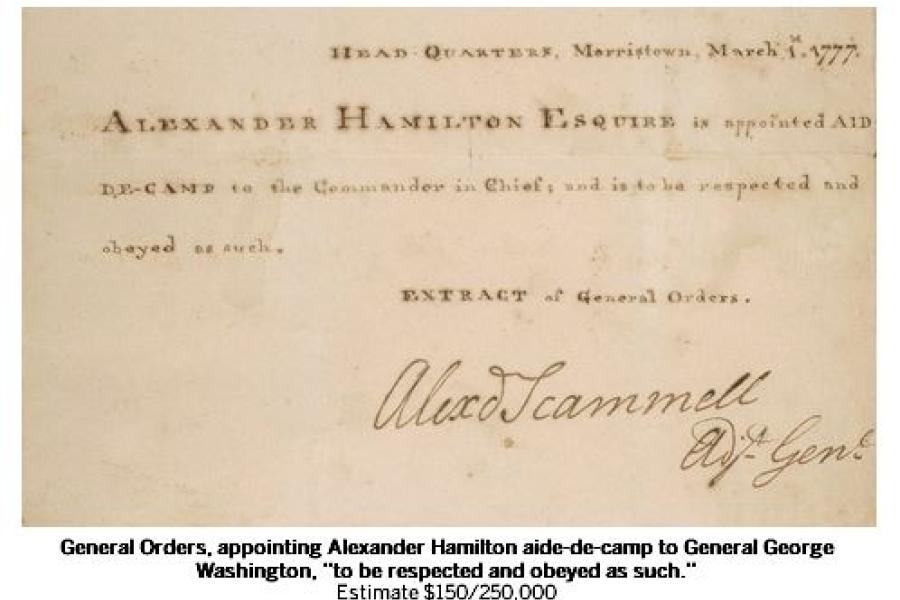 Alexander Hamilton, Family Archive of Letters and Manuscripts