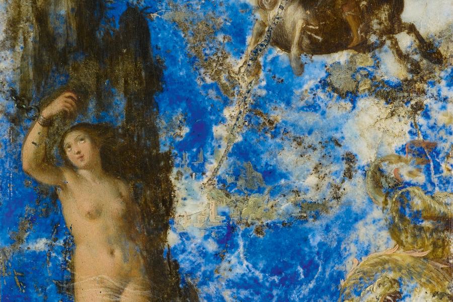 Prager Schule um 1600 Perseus rettet die Andromeda Malerei auf Lapislazuli | 14 x 9,5cm Taxe: €15.000 – 20.000