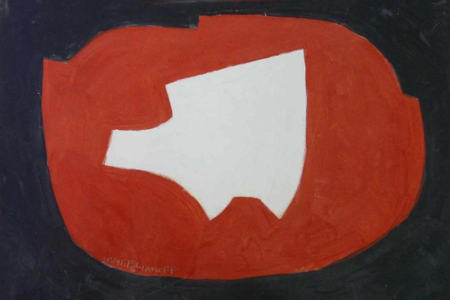 Serge Poliakoff, Abstrakte Komposition in Schwarz, Rot und Weiss (1968) , Mindestpreis:	12.000 EUR