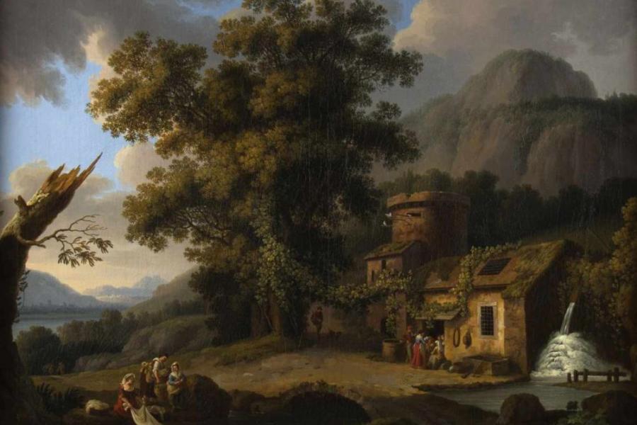 Hackert, Jakob Philipp.  1737 Prenzlau - Florenz 1807 Der Kupferhammer bei Vietri. Aufrufpreis:	15.000 EUR