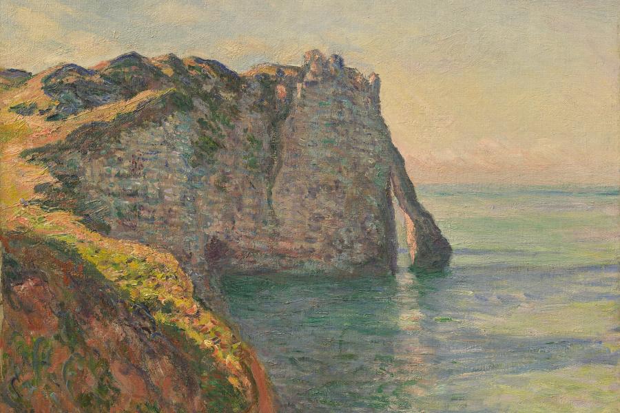 Bild: Claude Monet, The Cliff and the Porte d´Aval, 1885, Private Collection