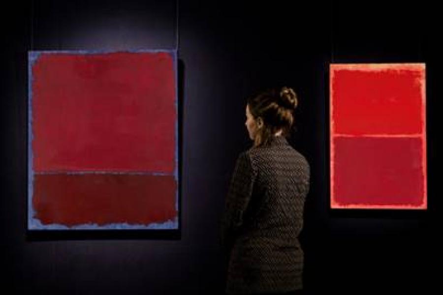 FEATURING:  Two Transcendent Works on Paper by Mark Rothko:  Untitled (Red and Burgundy Over Blue)  Estimate $9/12 Million  &  Untitled (Red on Red)  Estimate $7/10 Million