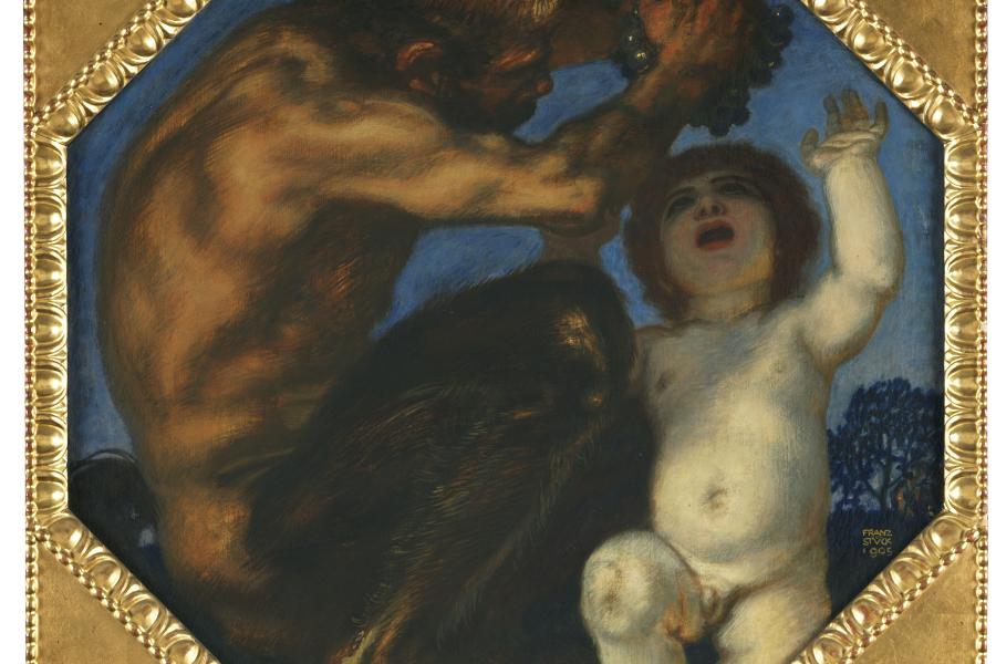 47 FRANZ VON STUCK Faun und Bacchusknabe, 1905. Öl auf Leinwand Schätzpreis: € 100.000 - 150.000