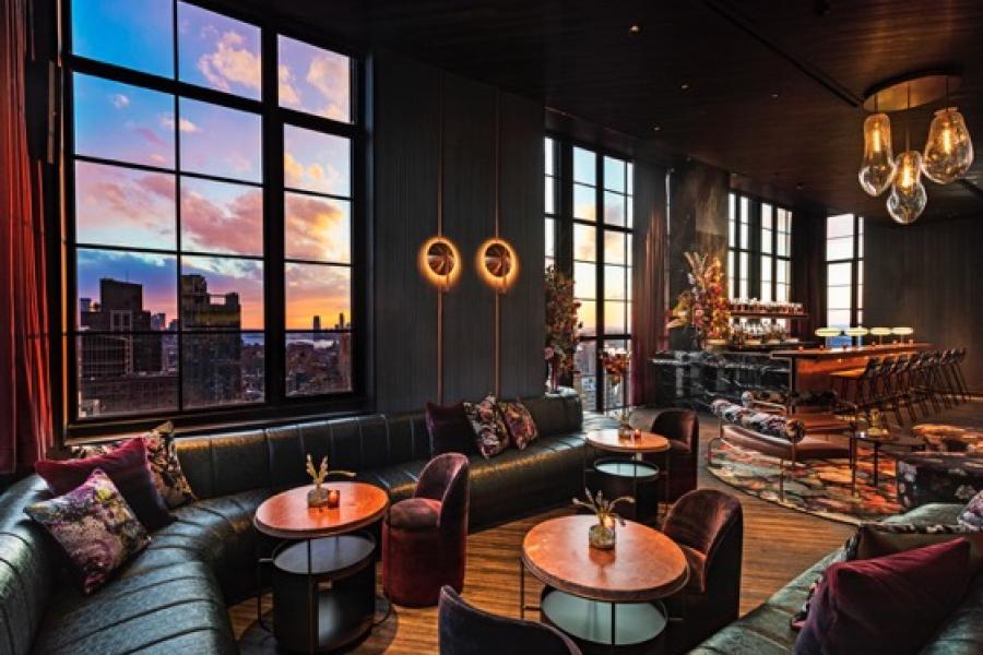 Following the opening of Moxy Times Square, Rockwell Group has designed the public and amenity spaces at Moxy Chelsea in New York.