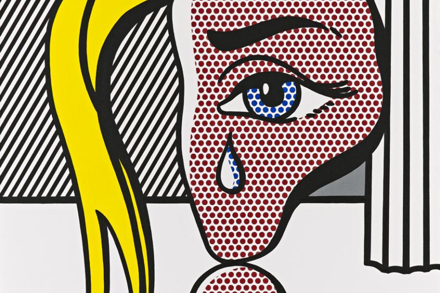 Roy Lichtenstein, Girl with Tear III, 1977; Öl und Magna auf Leinwand, 117 x 101,5 cm; Fondation Beyeler, Riehen/Basel, Sammlung Beyeler; © Estate of Roy Lichtenstein / 2019, ProLitteris, Zürich / Foto: Robert Bayer