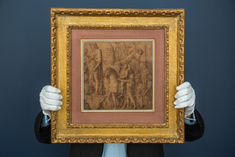 ANDREA MANTEGNA   Recently Rediscovered Drawing for his Famed Series THE TRIUMPHS OF CAESAR *Estimated to Achieve in Excess of $12 Million*