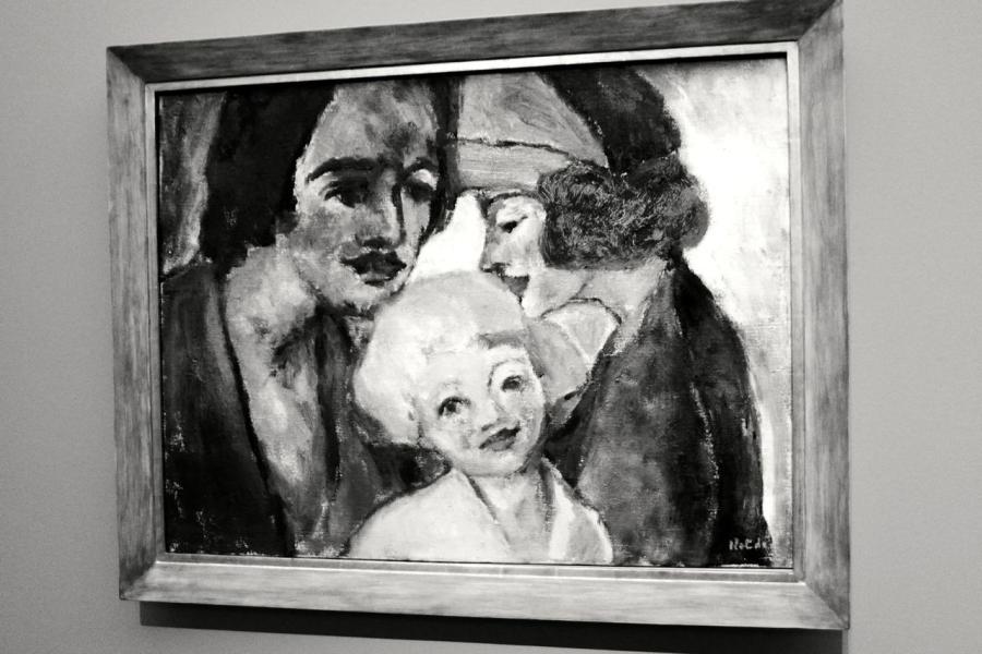 Ausstellungsansicht "Deutscher Expressionismus" Emil Nolde Familienbild, 1947 2019 (c) findART.cc Foto frei von Rechten.