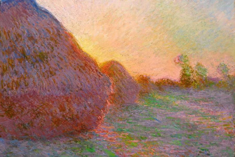 Abbildung: Claude Monet, Getreideschober, 1890, Öl auf Leinwand, 73 x 92,5 cm, Museum Barberini