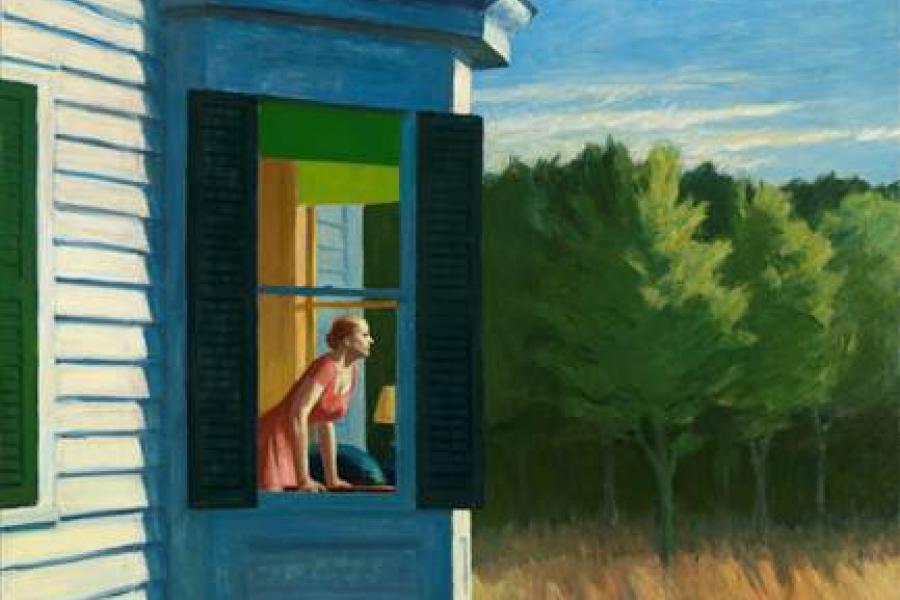 Abbildung: Edward Hopper, Cape Cod Morning, 1950, Öl auf Leinwand, 86,7 × 102,3 cm, Smithsonian American Art Museum, Gift of the Sara Roby Foundation, © Heirs of Josephine Hopper / 2019, ProLitteris, Zürich, Foto: Smithsonian American Art Museum, Gene Young