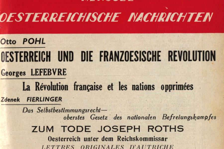 » Nouvelles d'Autriche. Österreichische Nachrichten, Erscheinungsort: Paris, Ausgabe: 1939, Heft 5