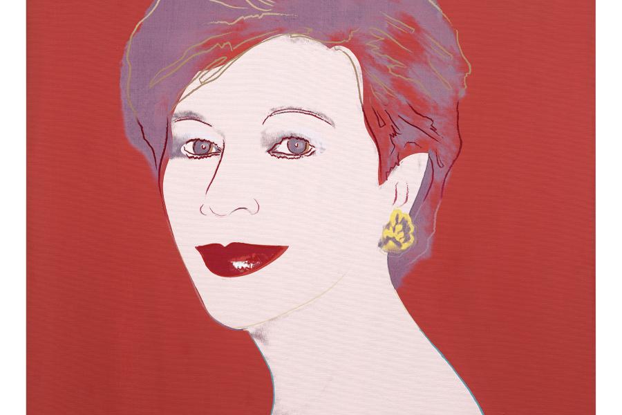 Andy Warhol, Portrait of a Lady, 1983, Acryl und Siebdruck auf Leinwand, 101,6 x 101,6 cm, Schätzwert € 350.000 – 450.000, Auktion 23. Juni 2021