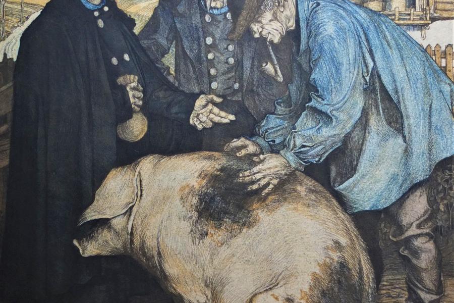 Schweinehirten (c) Rudolf Schiestl Slg. Eckental